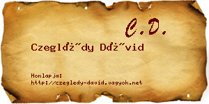 Czeglédy Dávid névjegykártya